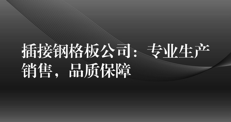插接钢格板公司:专业生产销售,品质保障 插接钢格板公司:专业生产销售,品质保障